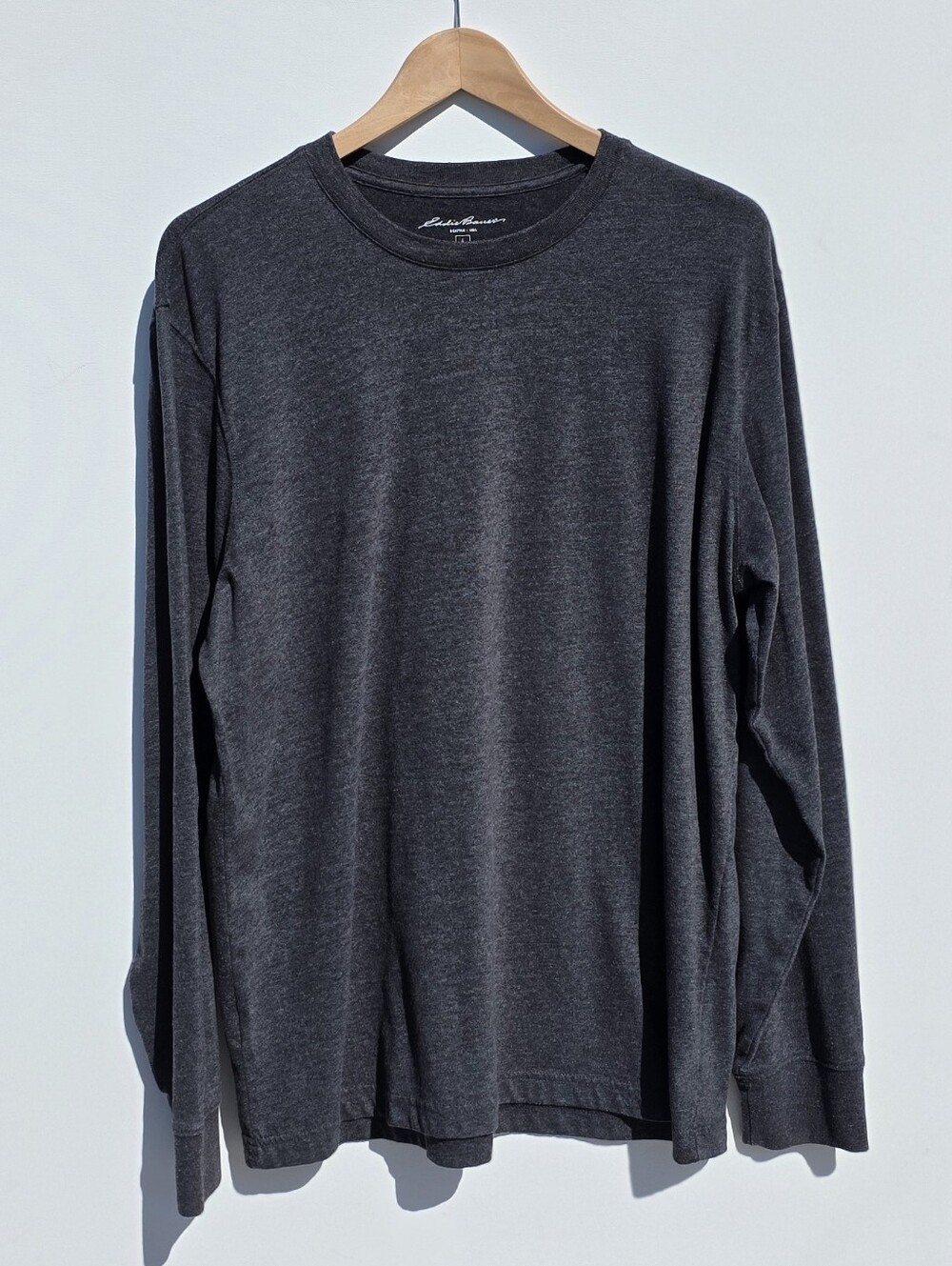 Eddie Bauer Size L Men's Long Sleeve Crewneck Shirt - Charcoal